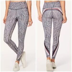 Lululemon Wunder under size 4 high rise tight polychromatic nulux multi black